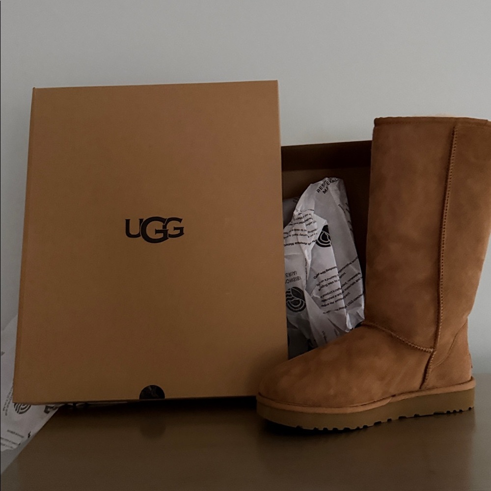 UGG Tan Classic Tall Boot

New in box, never been worn.